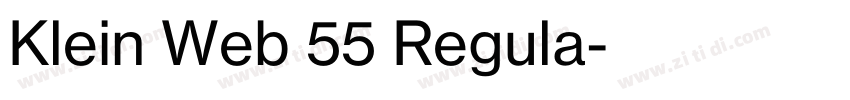 Klein Web 55 Regula字体转换 Klein Web 55 Regula字体转换